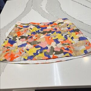 Maeve Multicolor Abstract Mini Skirt Beautiful in Person!